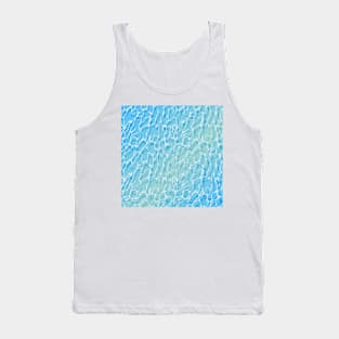 Blue Summer Pool Waves Tank Top